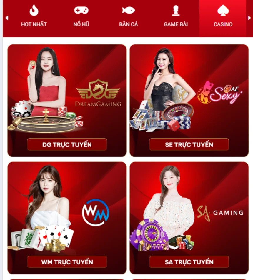 Giới thiệu sảnh game Casino trực tuyến J88 hấp dẫn