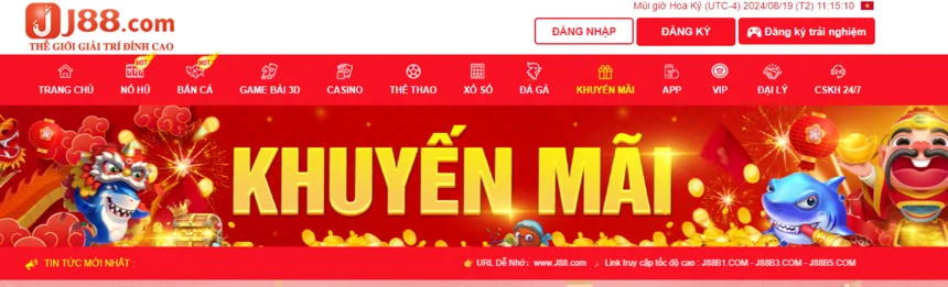 Khuyến mãi J88 - Nạp đầu thưởng ngày thứ 2 lên đến 10888K quy định rõ phần thưởng